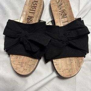 Sam & Libby Black Women's Slide Sandals